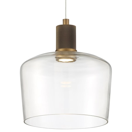 Access Lighting Port Nine 9" Wide LED Mini Pendant Antique Brushed Brass