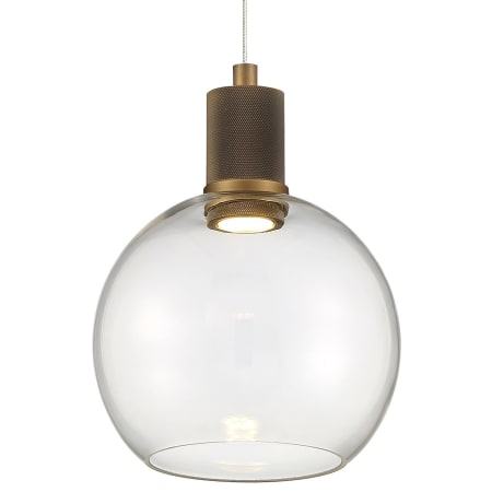 Access Lighting Port Nine 8" Wide LED Mini Pendant Antique Brushed Brass