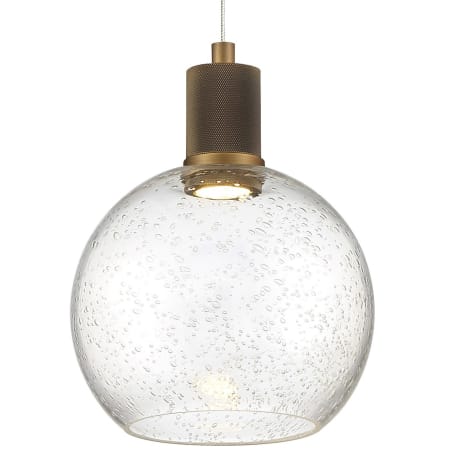 Access Lighting Port Nine 8" Wide LED Mini Pendant Antique Brushed Brass