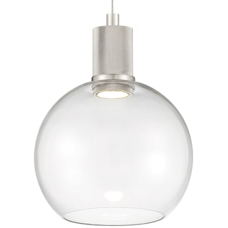 Access Lighting Port Nine 8" Wide LED Mini Pendant Brushed Steel