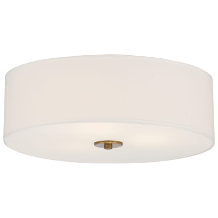 Access Lighting Mid Town 3 Light 18" Wide LED Flush Mount Drum Ceiling Fixture Antique Brushed Brass