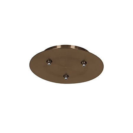 Access Lighting Unijack 12" Wide 3 Point Canopy for Access Lighting Fixtures Bronze