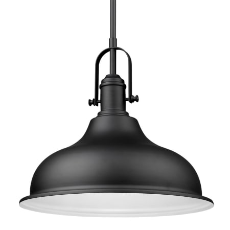 Acclaim Lighting Virginia Single Light 14" Wide Pendant with Metal Shade Matte Black