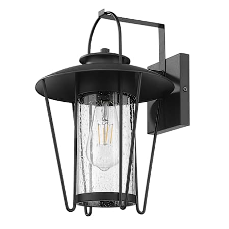 Acclaim Lighting Stockwell 14" Tall Outdoor Wall Sconce with Seedy Glass Shade Matte Black