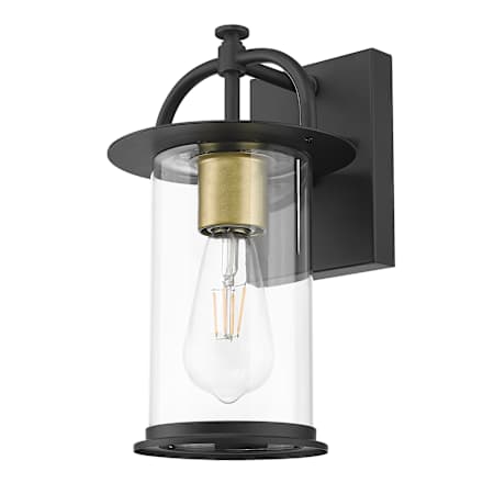 Acclaim Lighting Stockwell 12" Tall Outdoor Wall Sconce Matte Black / Brass
