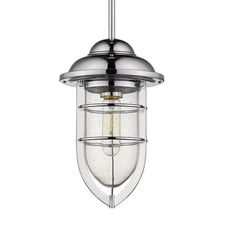 Acclaim Lighting Dylan Single Light 8" Wide Mini Pendant / Semi-Flush Ceiling Fixture Chrome
