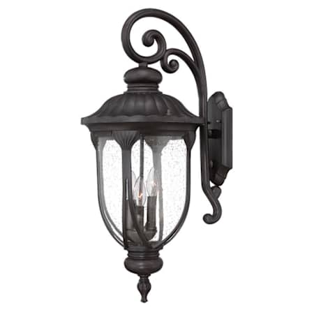 Acclaim Lighting Laurens 3 Light Outdoor Wall Sconce with Clear Seeded Glass Black Coral