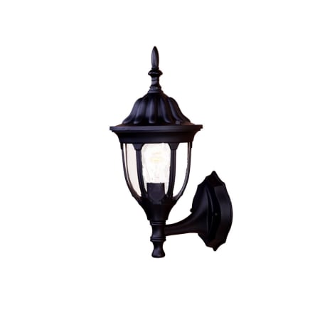 Acclaim Lighting Suffolk 1 Light 15" Height Outdoor Wall Sconce Matte Black / Clear Seeded Glass
