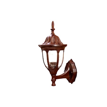 Acclaim Lighting Suffolk 1 Light 15" Height Outdoor Wall Sconce Burled Walnut / Clear Seeded Glass