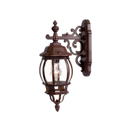 Acclaim Lighting Chateau 1 Light 18.75" Height Outdoor Wall Sconce Burled Walnut / Clear Beveled Glass