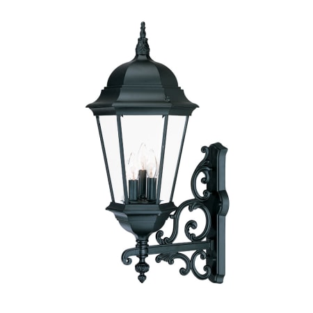 Acclaim Lighting Richmond 3 Light 30.5" Height Outdoor Wall Sconce Matte Black / Clear Beveled Glass