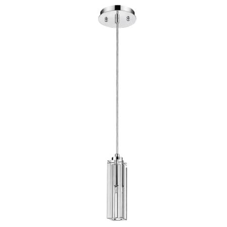 Acclaim Lighting Solo Crystal 2" Wide Square Crystal Mini Pendant Polished Chrome