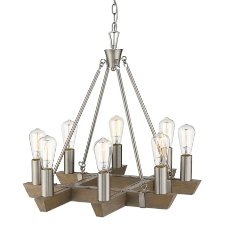 Acclaim Lighting Finnick 8 Light 24" Wide Chandelier Satin Nickel