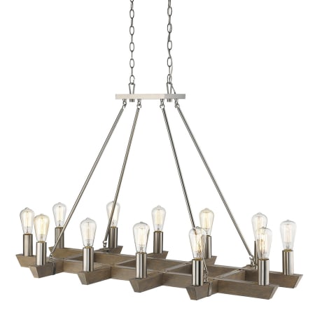 Acclaim Lighting Finnick 8 Light 48" Wide Linear Chandelier Satin Nickel