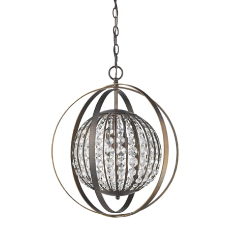 Acclaim Lighting Olivia Single Light 18" Wide Pendant with Crystal Shade Oil Rubbed Bronze