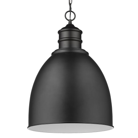 Acclaim Lighting Colby Single Light 17" Wide Pendant with Metal Shade Matte Black