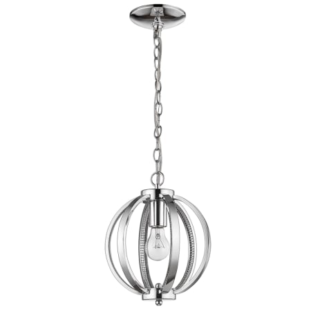 Acclaim Lighting Nevaeh Single Light 9" Wide Mini Pendant with Crystal Accents Chrome