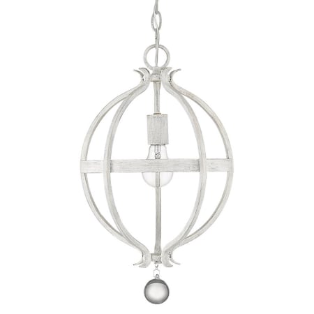 Acclaim Lighting Callie Single Light 12" Wide Crystal Pendant Country White