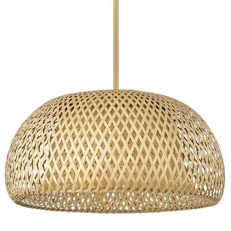 Acclaim Lighting Berkshire 18" Wide Pendant with Natural Bamboo Shade Tan Metal / Natural Bamboo