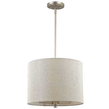 Acclaim Lighting Daria 3 Light 15" Wide Pendant with Hardback Fabric Shade Washed Gold