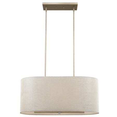 Acclaim Lighting Daria 6 Light 32" Wide Linear Chandelier with Hardback Fabric Shade Washed Gold