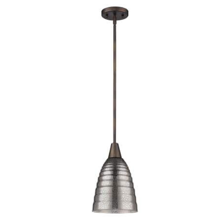 Acclaim Lighting Brielle Single Light 7" Wide Pendant with Textured Glass Shade Oil Rubbed Bronze