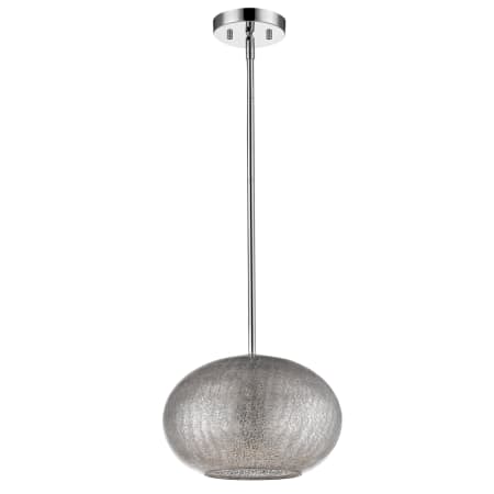 Acclaim Lighting Brielle Single Light 12" Wide Pendant with Mercury Glass Shade Polished Nickel