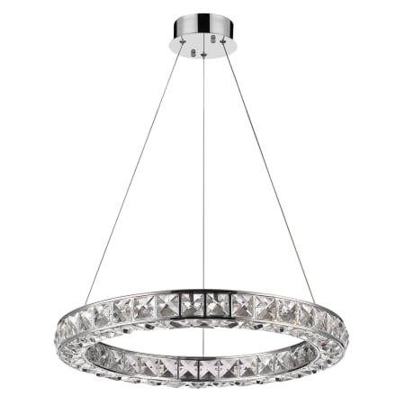 Acclaim Lighting Noemi Single Light 23" Wide Single Tier Crystal LED Chandelier Chrome
