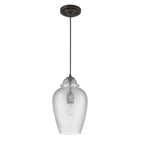 Acclaim Lighting Brielle Single Light 8" Wide Pendant with Clear Glass Shade Oil Rubbed Bronze