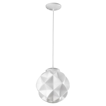 Acclaim Lighting Nova Single Light 9-3/4" Wide Mini Pendant with Patterned Glass Shade White