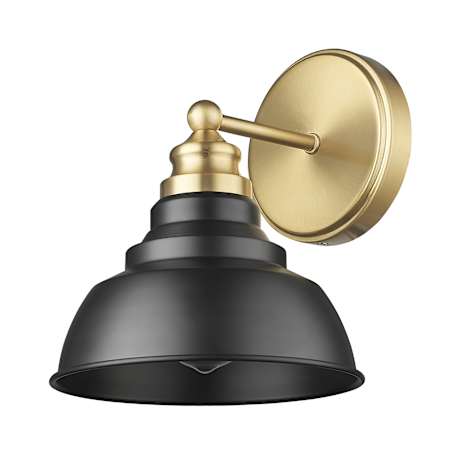 Acclaim Lighting Bishop 10" Tall Bathroom Sconce Matte Black / Brass