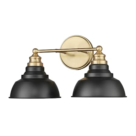 Acclaim Lighting Bishop 2 Light 18" Wide Vanity Light Matte Black / Brass