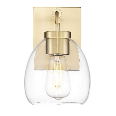Acclaim Lighting Dawes 10" Tall Bathroom Sconce with Clear Glass Shade Brass