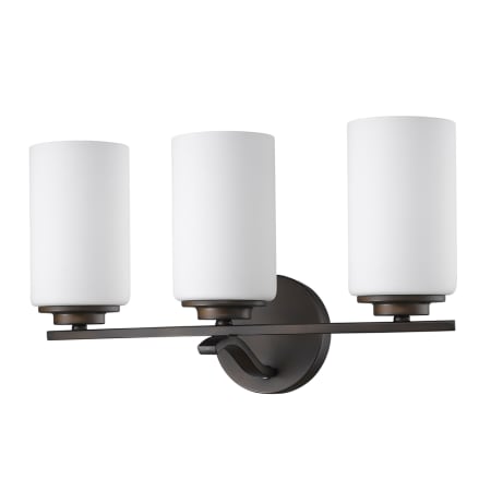 Acclaim Lighting Poydras 3 Light 17" Wide Bathroom Vanity Light with Opal Etched Glass Shades Oil Rubbed Bronze