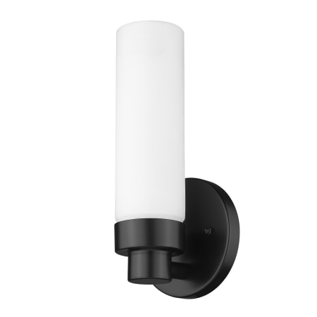 Acclaim Lighting Valmont Single Light 10" High Wall Sconce with Opal Etched Glass Shade - ADA Compliant Matte Black