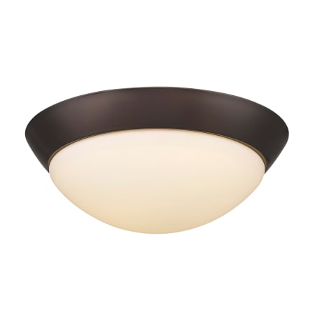 Acclaim Lighting Single Light 13" Wide LED Flush Mount Ceiling Fixture with Satin Opal Glass Shade Oil Rubbed Bronze