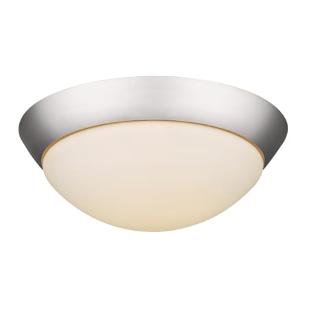 Acclaim Lighting Single Light 15" Wide LED Flush Mount Ceiling Fixture with Satin Opal Glass Shade Satin Nickel