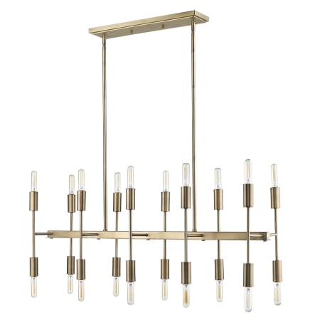 Acclaim Lighting Perret 20 Light 13" Wide Linear Chandelier Aged Brass