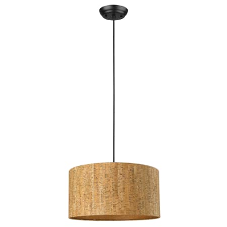 Acclaim Lighting Lisbon 18" Wide Cork Pendant Matte Black