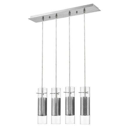 Acclaim Lighting Scope 4 Light 28" Wide Linear Multi Light Pendant Brushed Nickel