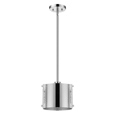 Acclaim Lighting Zoom 9" Wide Mini Pendant Polished Stainless Steel
