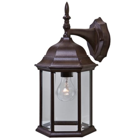 Acclaim Lighting Craftsman 1 Light Outdoor Wall Sconce Burled Walnut / Clear Beveled Glass
