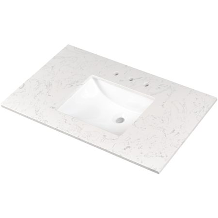 Ackland LustreLine 49 in. x 22 in. Integrated Single Sink Vanity Top Polished Engineered Marble Carrara White
