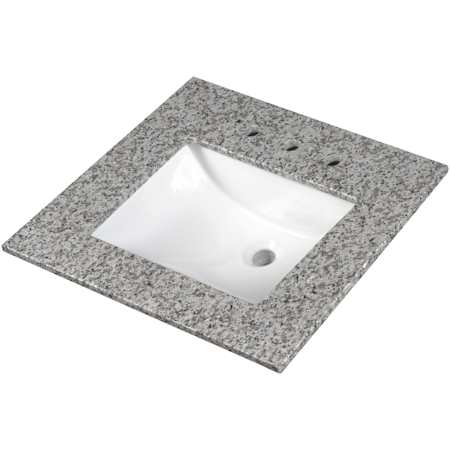 Ackland LustreLine 31 in. x 22 in. Integrated Single Sink Vanity Top Polished Granite Silver Marin