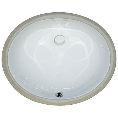 Ackland 17" Oval Porcelain Undermount Bathroom Sink with Overflow and White