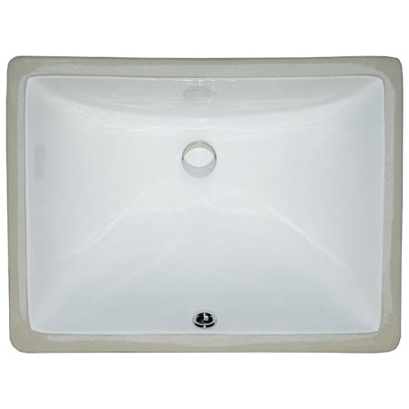 Ackland 18-1/2" Rectangular Porcelain Undermount Bathroom Sink with Overflow and White