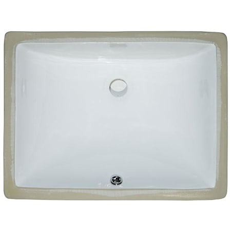 Ackland 20" Rectangular Porcelain Undermount Bathroom Sink with Overflow and White