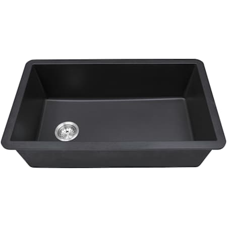 Ackland 31-3/4" Undermount Single Basin Quartz Composite Kitchen Sink with Scratch Resistance Black