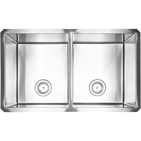 Ackland Stainless Steel 19 in. x 32 in. 16 Gauge Undermount 50/50 Double Bowl Kitchen Sink Stainless Steel
