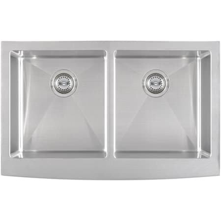 Ackland Stainless Steel 21 in. x 33 in. 16 Gauge Farmhouse Apron-Front Undermount 50/50 Double Bowl Kitchen Sink Stainless Steel